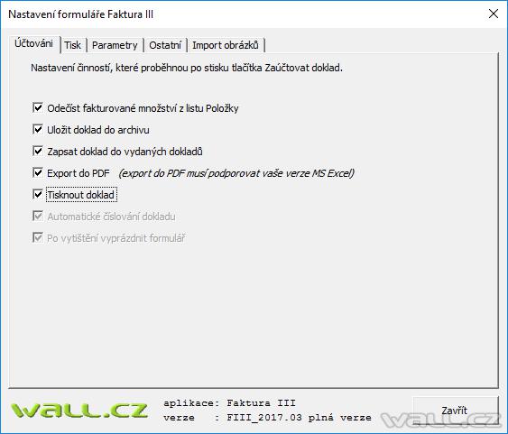 Formulář Faktura III