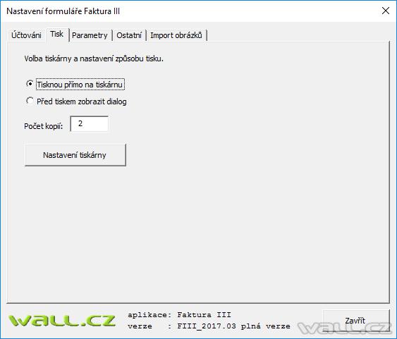 Formulář Faktura III