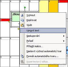 Excel, roční plán.