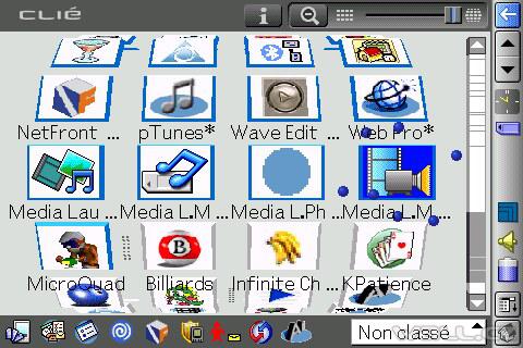Sony Clié PEG-UX50, launcher 3D